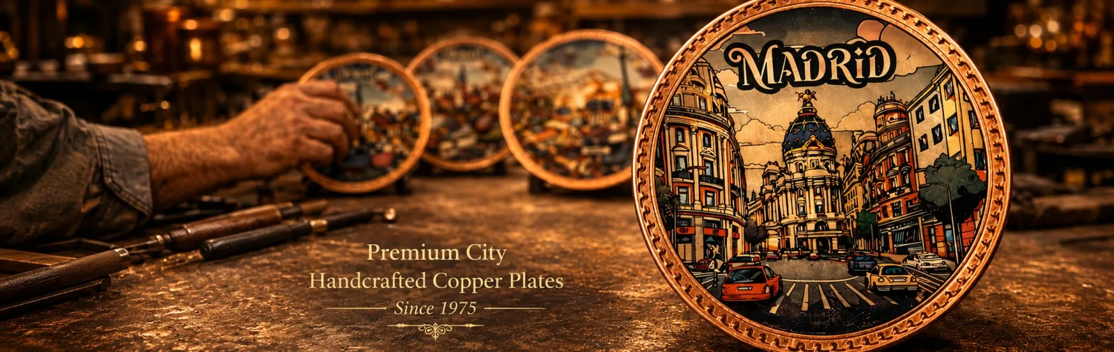 Premium City Handcrafted Copper Plates