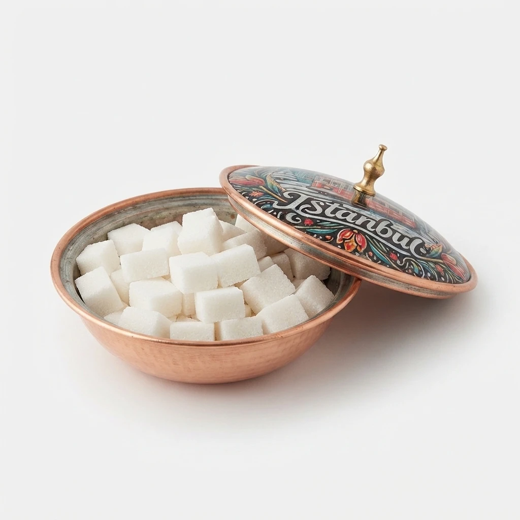 Divan einzelne Kupfer-Zuckerdose – Klein, 7 CM Durchmesser