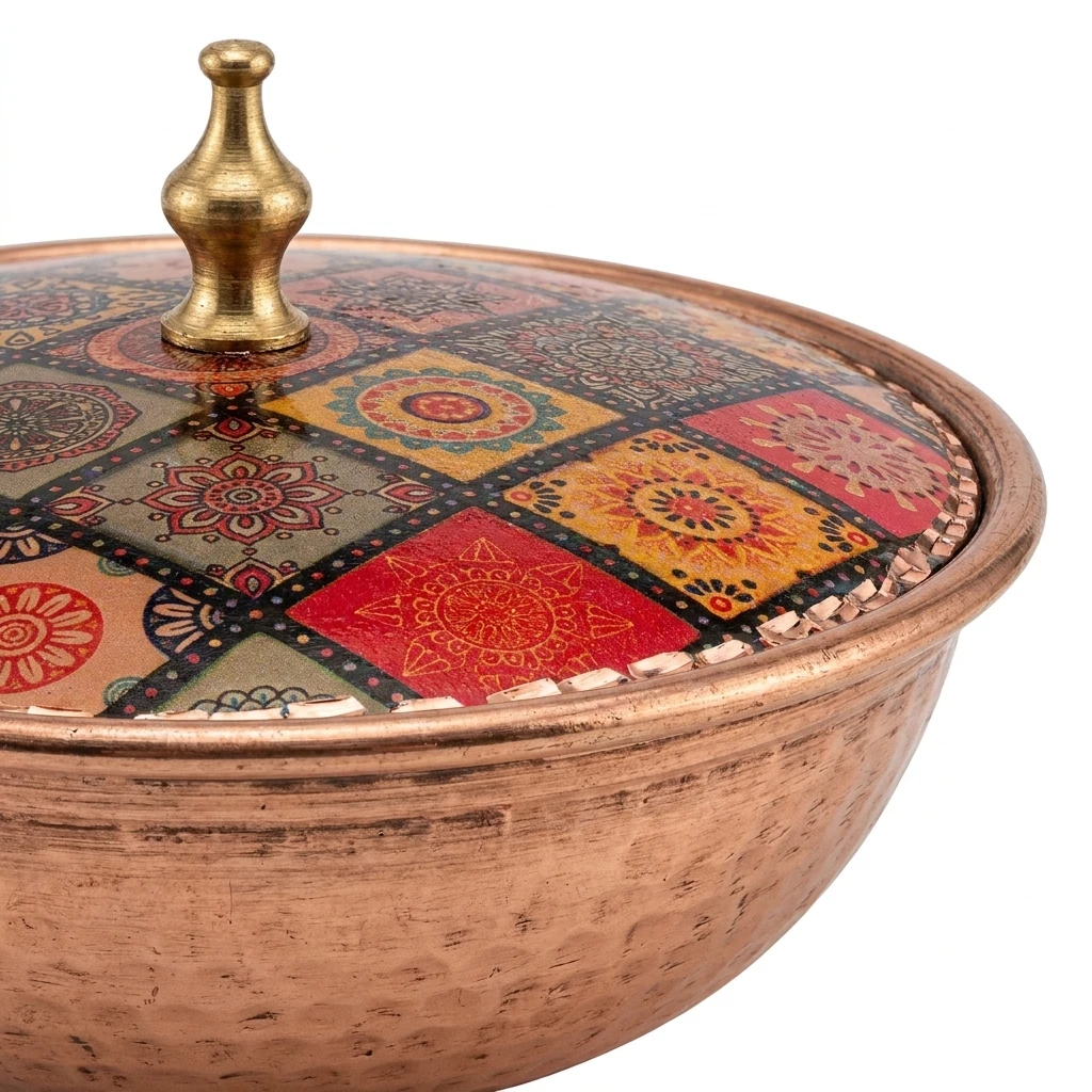 وعاء سكر نحاسي مفرد Efsun – صغير بقطر 7 سم