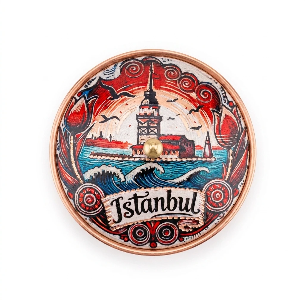 Galata einzelne Kupfer-Zuckerdose – Klein, 7 CM Durchmesser