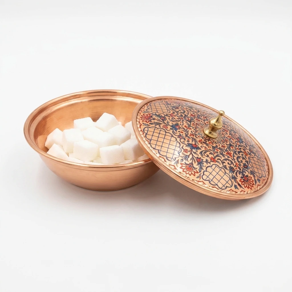 Miray einzelne Kupfer-Zuckerdose – Klein, 7 CM Durchmesser