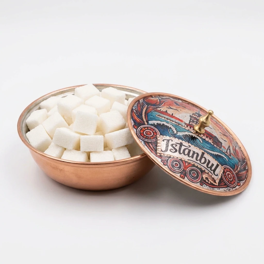 Motif einzelne Kupfer-Zuckerdose – Klein, 7 CM Durchmesser