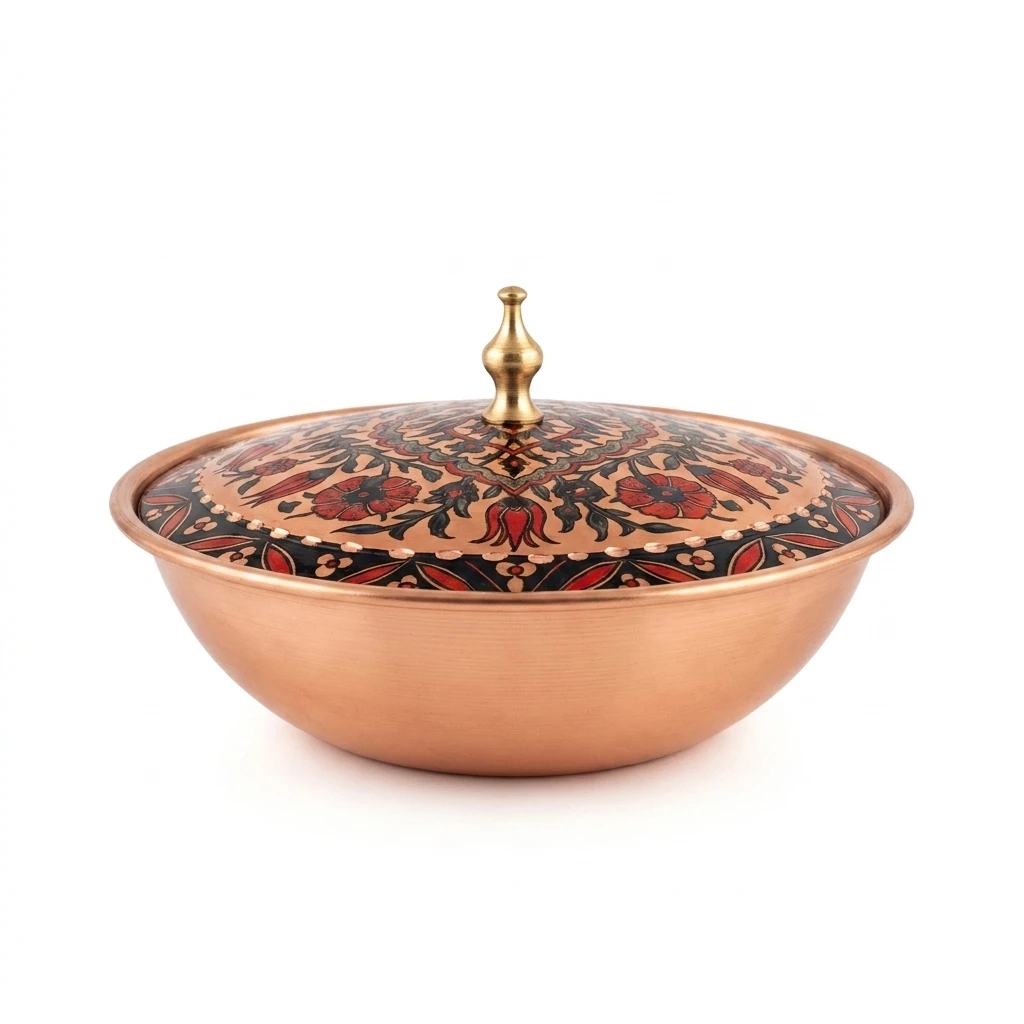 وعاء سكر نحاسي مفرد Nakkaş – صغير بقطر 7 سم