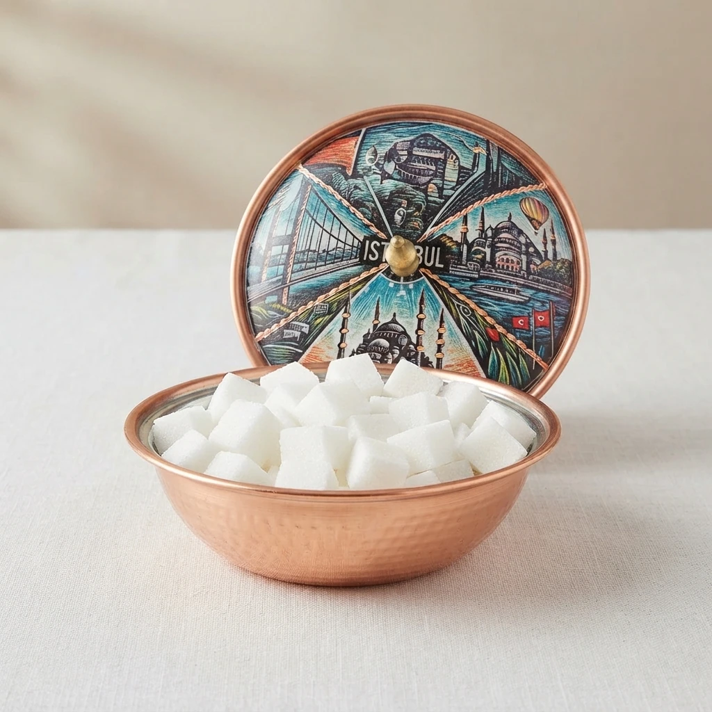 Perla einzelne Kupfer-Zuckerdose – Klein, 7 CM Durchmesser