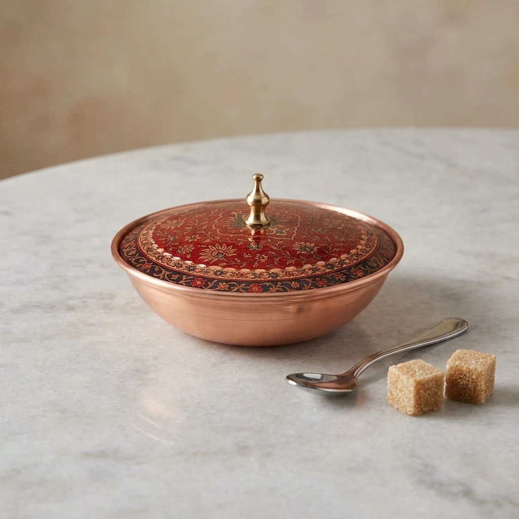 Simay Single Copper Sugar Bowl – Small 7 CM Diameter